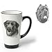 Porcelain Funnel Cup with Neapolitan Mastiff (6 inch, Black and white)