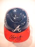 CHIPPER JONES SIGNED AUTOGRAPHED ATLANTA BRAVES BASEBALL MINI HELMET COA + HOLOGRAM