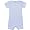 Romper, cross shoulder, short sleeve, with picot trim, 100% Pima cotton, softest ine the world !, 18 months, Blue / White picot trim