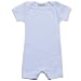 Romper, cross shoulder, short sleeve, with picot trim, 100% Pima cotton, softest in the world !