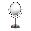 Double-Sided Oval Illuminated Mirror - Oiled Bronze