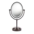 Double-Sided Oval Illuminated Mirror - Oiled Bronze