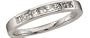 14k White Gold Channel-set Princess Cut Diamond Band (1/4ctw, I, I1)