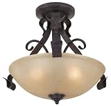 Modella Rustic Iron 16 Wide Ceiling Light Fixture
