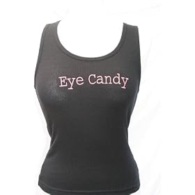 Black Embroidered Beater Style Tank Top 