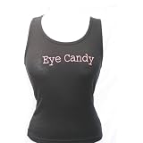 Black Embroidered Beater Style Tank Top Eye Candy at KNBC Graphics