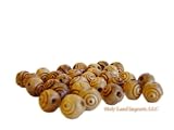 Olive Wood Round Carved Beads 7mm (100 beads)