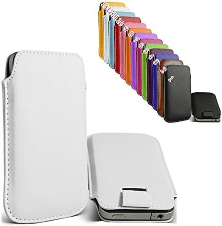 uFashion3C iPhone 6 Plus 5.5''PU Leather Sleeve Pouch Case with Pull Tab (Without Other Case) - 13 Colors- Retail Packaging (White)