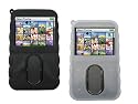 iShoppingdeals (Black / Clear ) Durable Soft Silicone Skin Case for Creative Zen Vision M 60GB Video Mp3 Player + Fishbone Style Keychain