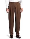Haggar Men's Mynx Gabardine Hidden Expandable Waist Pleated Dress Pant