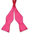 Biagio SELF TIE Bow Tie Solid HOT PINK FUCHSIA Color Men's BowTie