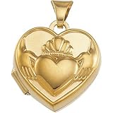 Genuine St. Anton Locket. 14K Yellow Gold CladdaG-H Heart Shaped Locket 14.75X15.00 mm. 100% Satisfaction Guaranteed.