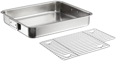 Tramontina Gourmet Collect Premium 18/10 Stainless Steel 15-Inch Roasting Pan with Basting Grill