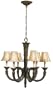 World Imports Lighting 1144-87 Genova 6-Light Chandelier with Shades, Aged Copper Patina