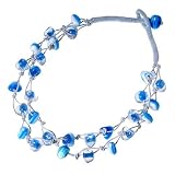 Twin Strand Blue Ice Braided Collar Necklace