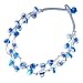 Jewelry : Twin Strand Blue Ice Braided Collar Necklace