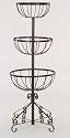Gardman 3 Tier Flower Fountain Baskets Black