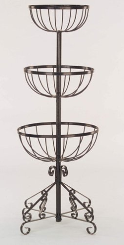 Childrens Toyshop  Outdoor Living : Gardman 3 Tier Flower Fountain Baskets Black