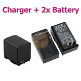 2 PACK Canon BP-819 Battery + Replacement Battery Charger for Canon Digital Camera VIXIA HF 10 / HF 100 / HF 11 / HF 20 / HF 200 / HF 21 / HF M30 / HF M300 / HF M31 / HF S10 / HF S100 / HF S11 / HF S20 / HF S200 / HF S21 / HG 20 / HG 21 / HG 30