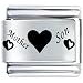 Jewelry : Mother Son Hearts Italian Charms Bracelet Link