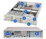 SUPERMICRO SC823T-550LP e.ATX Beige 2U RM Chassis 550W EPS12V 6 SATA FDD System Cabinet