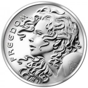 2 oz Silver Freedom Girl Round - Silver Bullet Silver Shield
