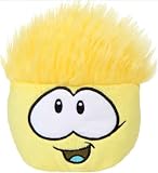 Disney Club Penguin 4 Inch Series 3 Plush Puffle Yellow Includes Coin with Code!