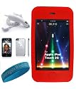 Red Silicone skin cover for Apple ipod Touch 16GB 32Gb 64Gb 2nd and 3rd generation + Car Charger + Screen Protector + Wristband