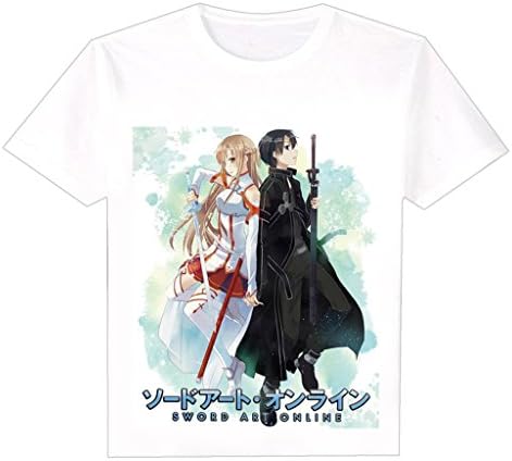 sword art online Anime T-Shirt Asuna Yuuki & Athina White XXX-Large