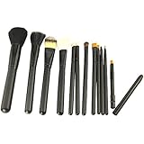 Generic 12 PCS Professional Makeup Brush Set Cosmetic Brushes Cup Holder Leather Case