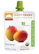 HAPPYBABY Organic Baby Food, Stage 1, Fresh Mango,  16 - 3.5-Ounce Pouches