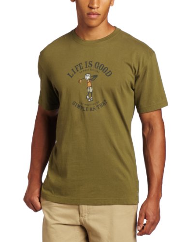 Life is Good Men's Crusher Simple Golf T-Shirt, Dark Green, Small On Sale