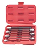 TEKTON 1362 3/8-Inch Drive Extra Long Hex Bit Socket Set, SAE, 7-Piece