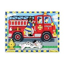 Melissa & Doug Deluxe Fire Truck Chunky Puzzle