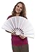 Greatlookz Chinese Nylon-Cloth Fan for Ladies, White