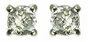 9ct Yellow Gold Ladies 1/4 Carat Solitaire 4 Claw Diamond Stud Earrings