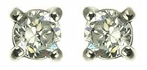 9ct Yellow Gold Ladies 1/4 Carat Solitaire 4 Claw Diamond Stud Earrings