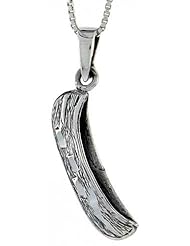 Sterling Silver Canoe / Kayak Pendant, 1 1/8 inch