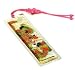 Silver J Bookmark, mother of pearl with hand knotted tassel, handmade oriental gift, Green dragon.