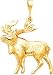 41XGs8uhKvL. SL75  10K Yellow Gold Moose Charm Diamond Cut