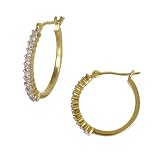 FOJO's 10K Yellow Gold Diamond Hoop Earrings (.25 ct. tw.)