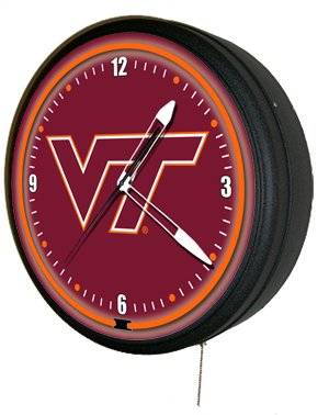 Virginia Tech Hokies Neon Clock