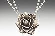 Silver Spoon Blooming Flower Double Link Chain Necklace Rose FND