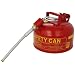 Eagle U2-26-SX5 Type II Metal Safety Can, Flammables, 11-1/4" Width x 9-1/2" Depth, 2 Gallon Capacity, 5/8" OD Pour Spout, Red