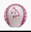 Personalized Pink Baby Baseball