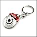 Red Caliper Racing Brake Disc Key Chain