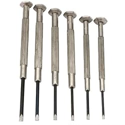 6 Screwdrivers Set Fixed Blade Watch Jeweler Tools Flat