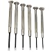 6 Screwdrivers Set Fixed Blade Watch Jeweler Tools Flat