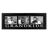 Malden 2122-30 Grandkids Stencil 3 Opening Frame with a die cut mat, Black