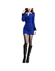 Stretchy Puff Sleeves Cotton/Polyester Prom Dress/Mini Dress 